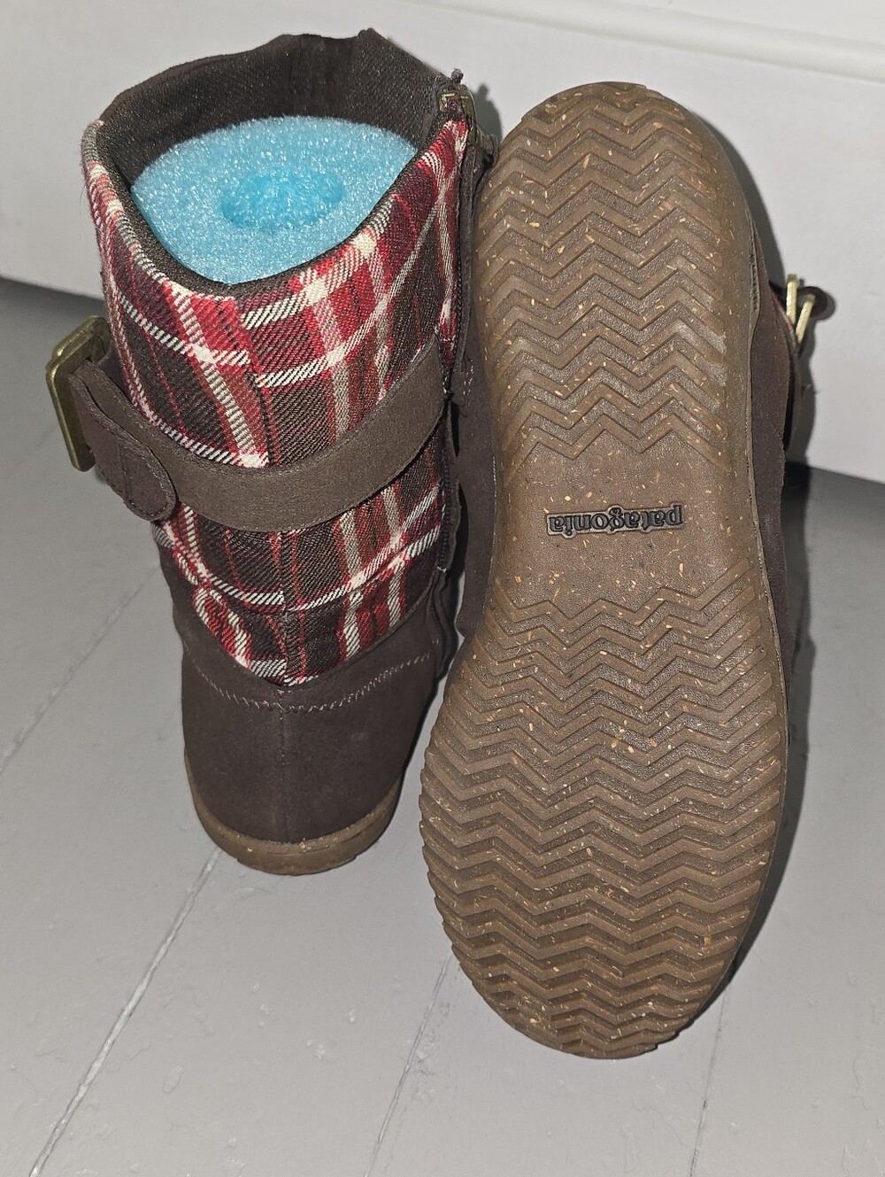 Patagonia Espresso Plaid Boots View 3